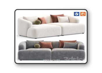 Sofia 2 Plazas Sofa By Westwing 3D Model