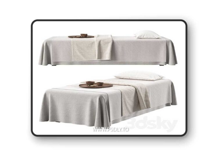 Spa Massage Table 3D Model