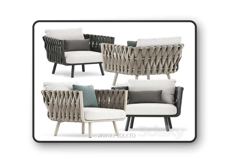 Tosca club chair by Tribu 3D Model