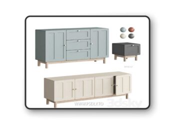 Vikla cabinet Divan.ru set2 3D Model