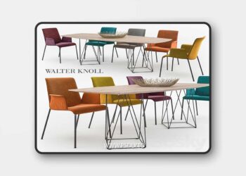 Walter Knoll Liz chair Joco table 3D Model