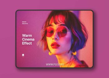 Warm Cinema Effect for Photoshop
