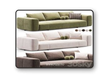 Yves sofa by minotti 3D Model