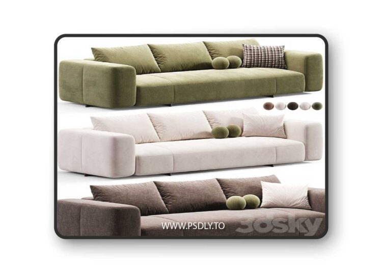 Yves sofa by minotti 3D Model