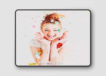 25 Confetti Photoshop Overlays PNG, JPG Overlays