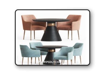 3dsky Pro - Dining Set 74 3D Model