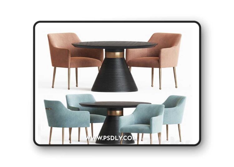 3dsky Pro - Dining Set 74 3D Model