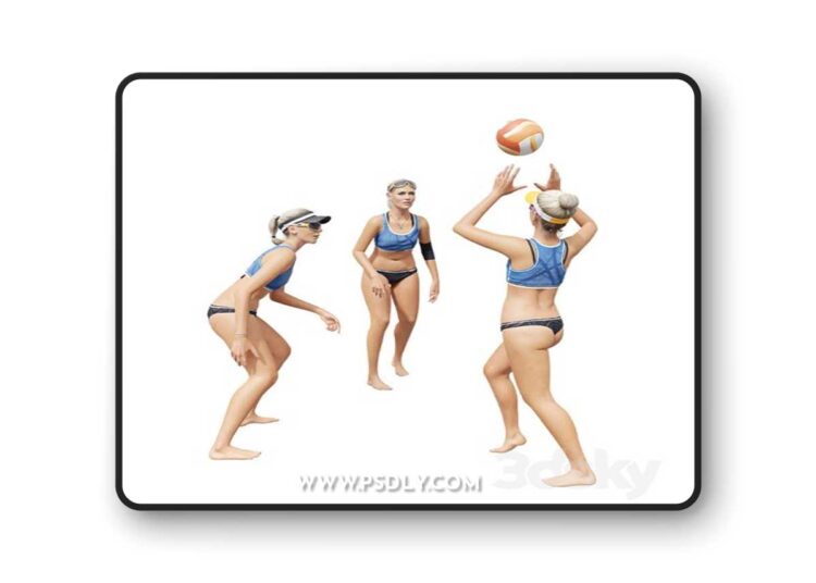 3dsky Pro - Girls playing beach volleyball
