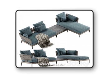3dsky Pro - Minotti Patio sectional sofa