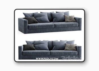 3dsky Pro - Sketch Sloopy Sofa 3D Model
