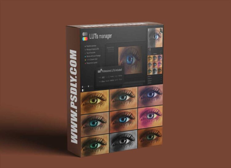 Aescripts - LUTs Manager : Real-Time Bulk LUT Previewer and Organizer
