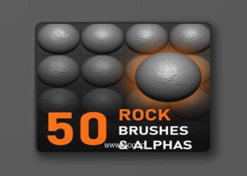 Artstation - 50 High Quality Rock Alphas & Brushes