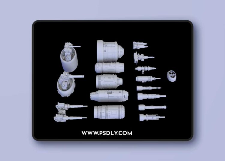 Cgtrader - Scifi Laser Engine 3D Model