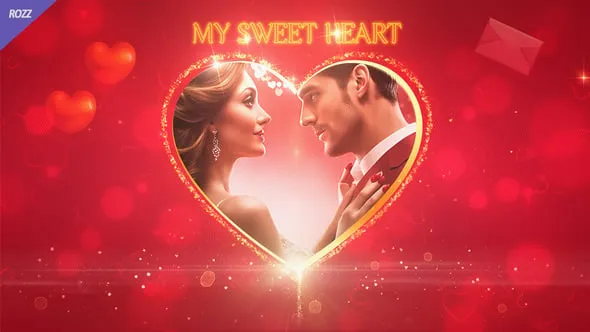 Videohive - Valentine Lovely Heart Opener Photo Reveal - 56402652