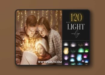 120 Magic Christmas Light Overlays