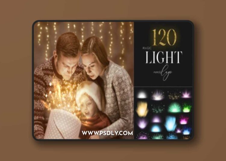 120 Magic Christmas Light Overlays 1 120 Magic Christmas Light Overlays