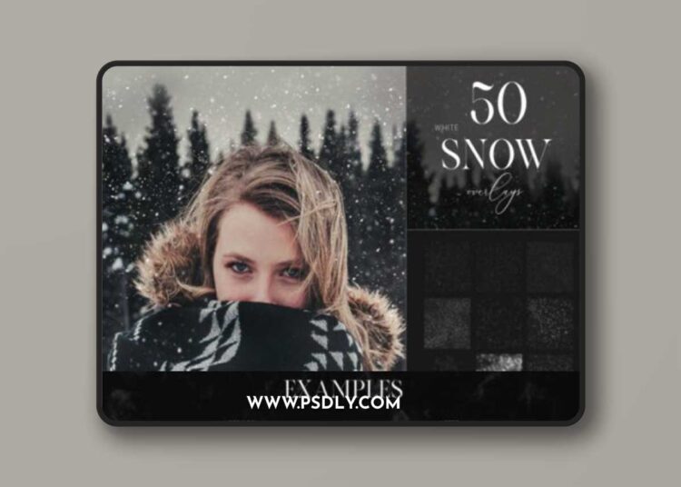 30 Snow Overlays, Realistic White Snow 1 30 Snow Overlays, Realistic White Snow