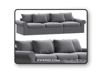 3dsky Pro - HARLANDA Sleeper sofa, Ljungen medium gray IKEA