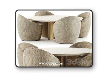 3dsky Pro - Harbor Dining Set 3D Model