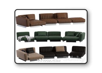 3dsky Pro - Minotti TWIGGY Modular Sofa 05 3D Model