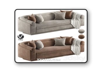 3dsky Pro - Valetta Sofa 3D Model