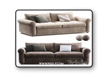 3dsky Pro - Whidbey Sofa 3D Model