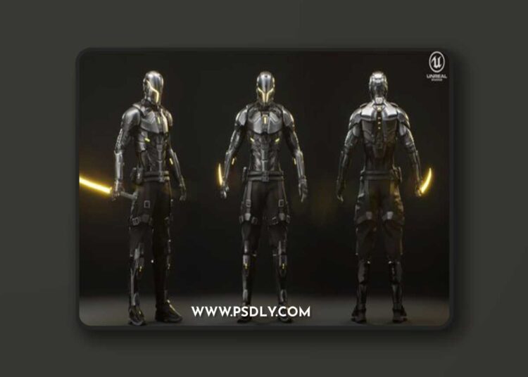 Fab - Cyber Ninja 3D Model