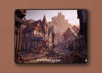Fab - Medieval Village Environment 3D Model