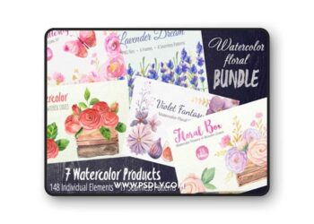 Watercolor Floral BUNDLE 148 Element 522541