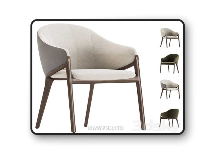 3dsky Pro - Chair Angel Cerda ACH200 walnut
