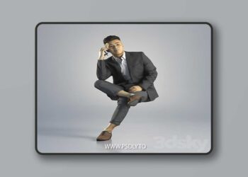 3dsky Pro - Man Kevin Business Sitting 002
