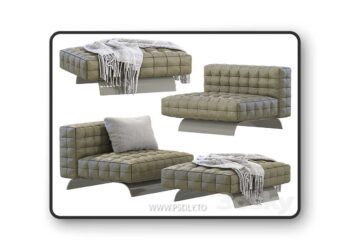 3dsky Pro - Minotti TWIGGY Armchair 3D Model