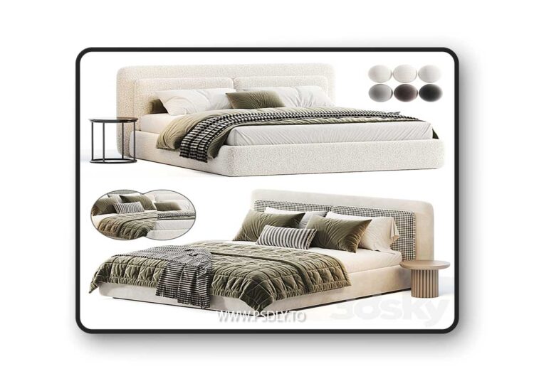 3dsky Pro - Savona Bed By Comocasa 3D Model