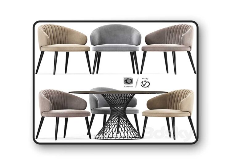 3dsky Pro - Strip Modrest Carlton Dining Chair Table