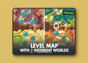 CM - Game Level Map with 5 Worlds 1512522