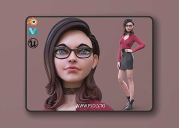 Cgtrader - Cartoon Girl Rig Ver 2 Low-poly 3D Model