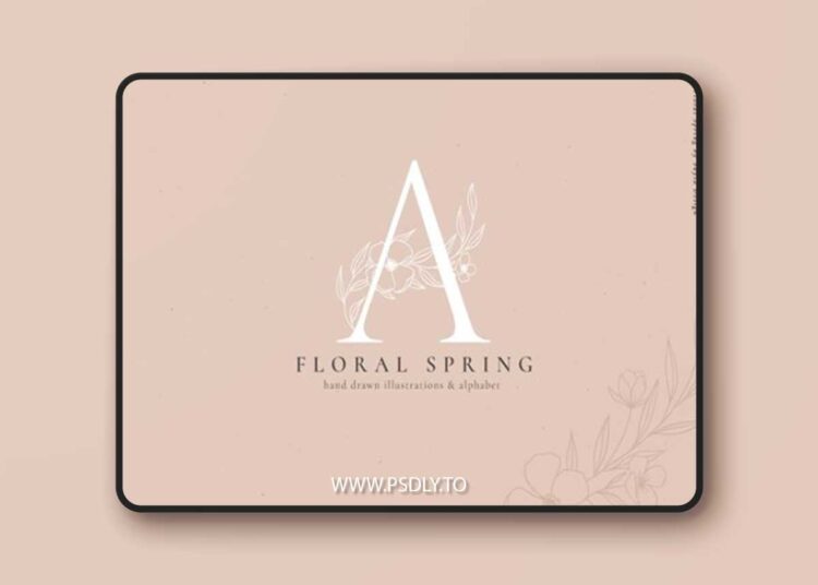 Floral Spring illustrations alphabet 3471511