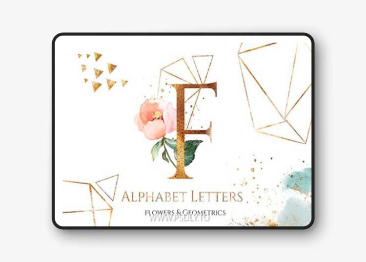 Floral alphabet letters. Geometrics 2542022