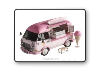 Foodtruck ice cream set 2 3D Model