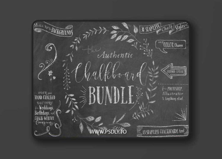 The Authentic Chalkboard Bundle 308xPNG 594864