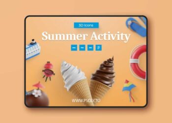 3D Summer Activity Ui8.net
