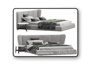 3dsky Pro - Bed Ditre Italia Opus 3D Model