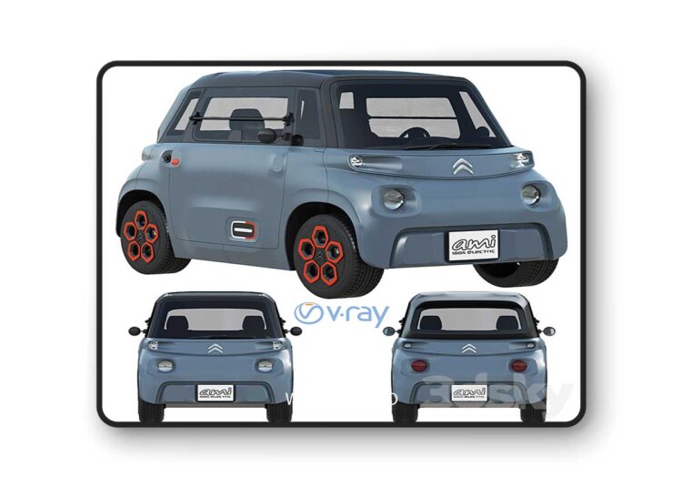 3dsky Pro - Citroen Ami 3D Model