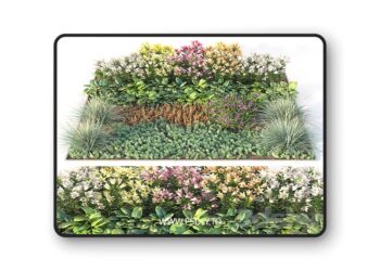 3dsky Pro - Flower garden 3 3d Model