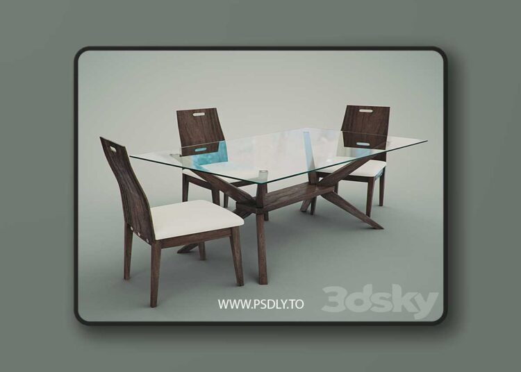 3dsky Pro - Magna 5-Piece Dining Set with Haline Chairs