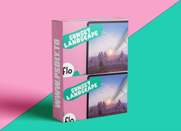 Artwithflo - Procreate Tutorial Sunrise Forest Landscape