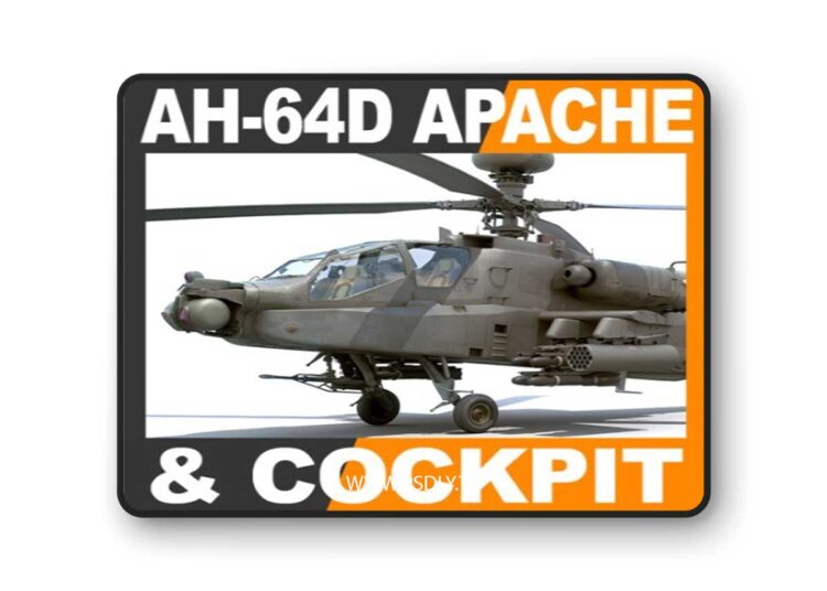Boeing AH-64D Apache Longbow Helicopter with Cockpit