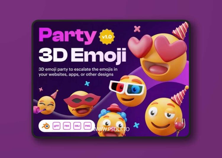 Emoty - 3D Party & Celebration Emoji Set Ui8.net