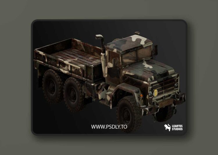 Fab - Military Truck - Rigged/BP Controllable ( Military Truck Army Drivable Car 3D )