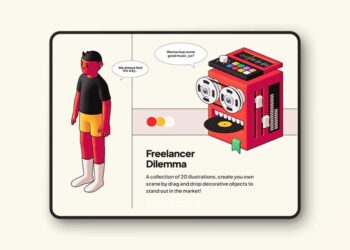 Freelancer Dilemma 3D Illustration